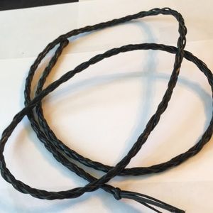 Vintage Native American Braided Leather cord 34” bolo cord